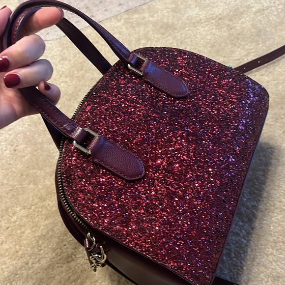 Red Glitter Kate Spade Dome Purse - Picture 3 of 6